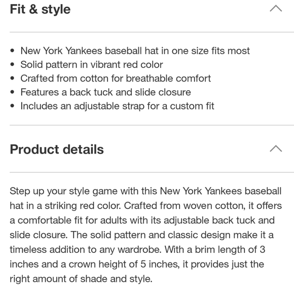 Red Baseball Cap - Picture 2 of 3